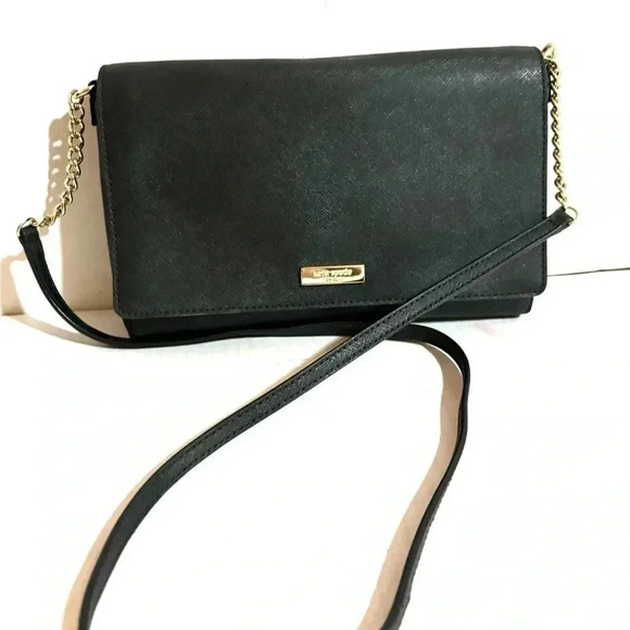 Kate spade black leather crossbody handbag - Picture 6 of 11